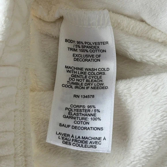 Vineyard Vines Girls Ribbed Fleece Pants Size. L (14) Ivory/Cream - Picture 5 of 9